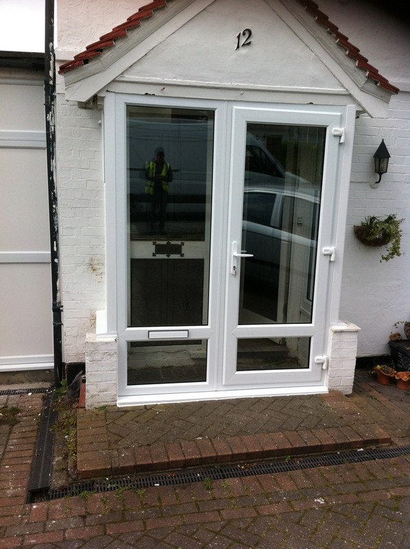 uPVC French doors fitted as front entrance in Stratford